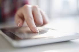 Hand on iPad